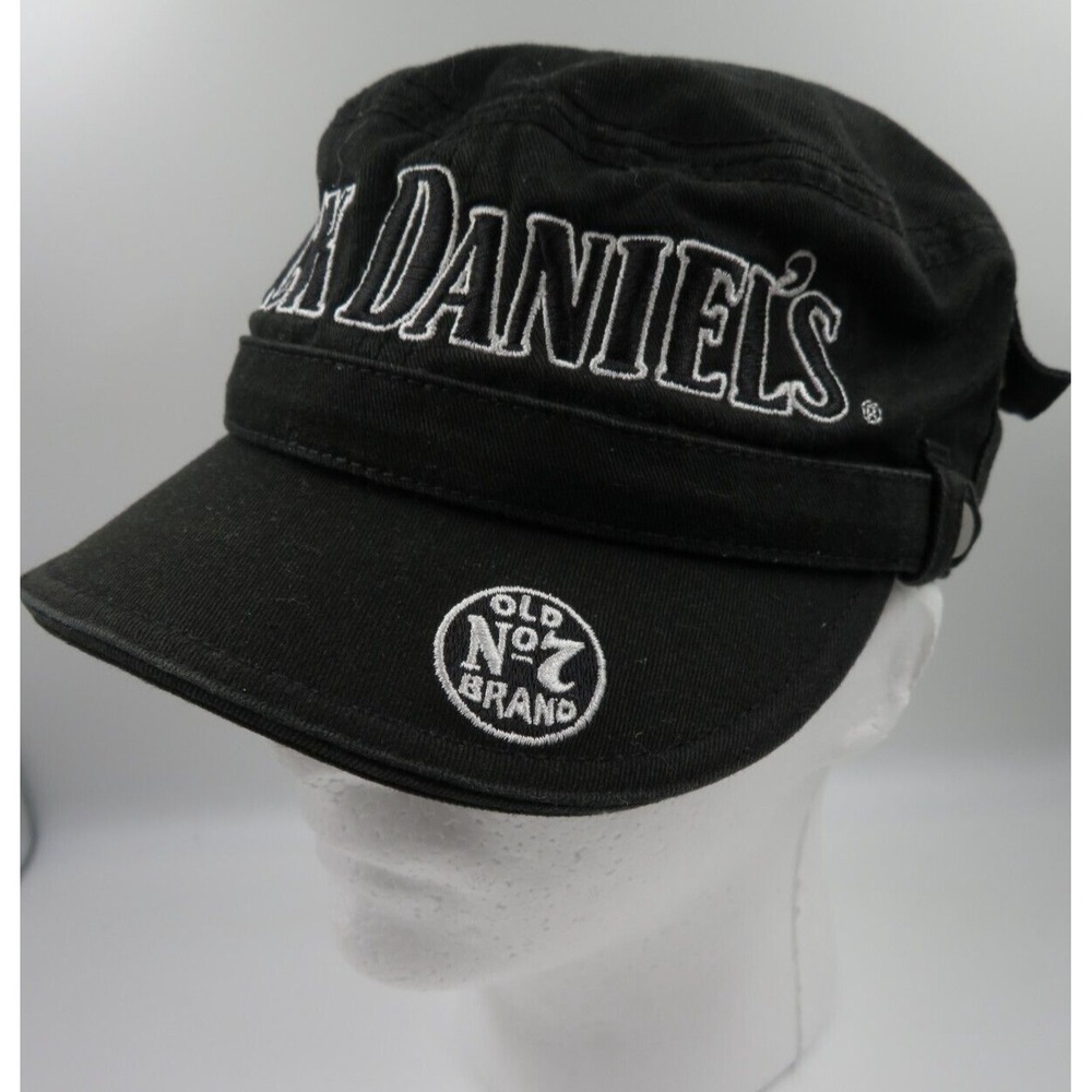 Vintage Jack Daniel's Old No.7 Whiskey Hat Black Logo Womens Biker TN Hat Punk